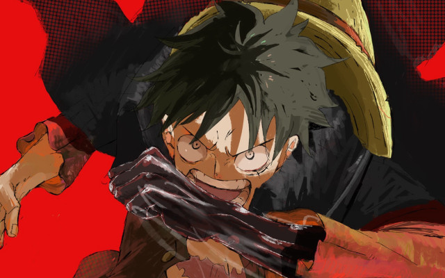 Man hat gun red background free wallpaper for desktop - medium preview image