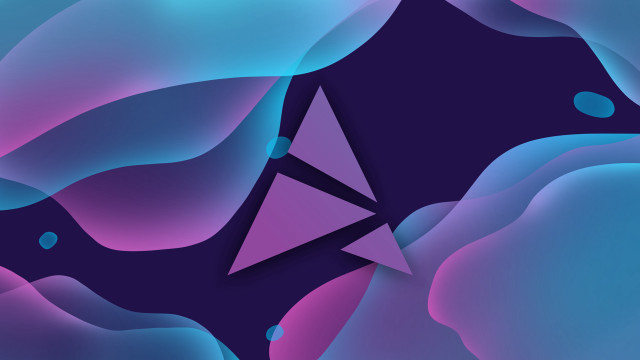 Purple blue abstract triangle geometric free wallpaper for desktop - medium preview image