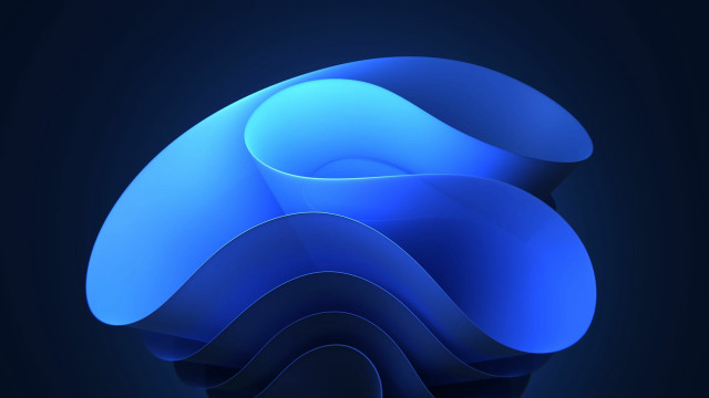 Blue abstract swirl dark background free wallpaper for desktop - medium preview image