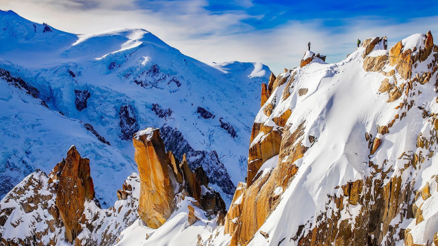 Snowy mountain range clouds blue #3 free wallpaper for desktop - medium preview image
