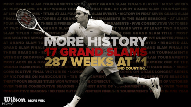 Man running tennis racket poster free wallpaper for desktop - medium preview image