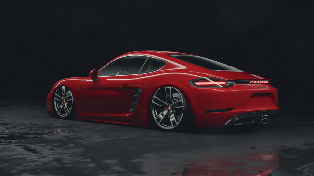 Red sports car dark room #69 free wallpaper for desktop - medium preview image