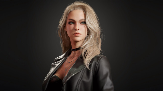 Eve rider blonde jacket jewelry free wallpaper for desktop - medium preview image