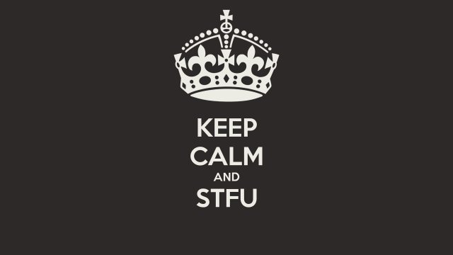 Keep calm and stfu crown free wallpaper for desktop - medium preview image