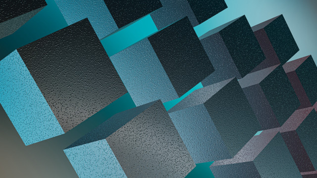 Blue black abstract geometric design free wallpaper for desktop - medium preview image
