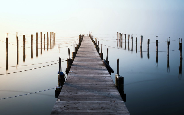 Dock poles boats tranquil outdoors free wallpaper for desktop - medium preview image
