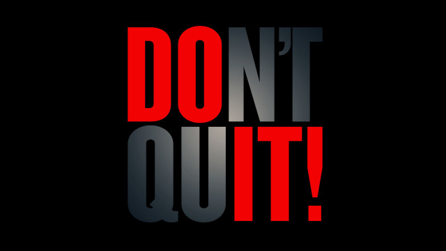 Dont quitt inspirational poster red free wallpaper for desktop - medium preview image