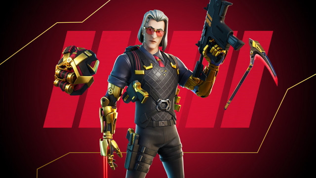 Fortnix cyborg gun sunglasses whitehair free wallpaper for desktop - medium preview image