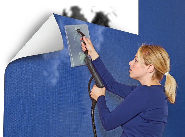 Woman steam wand cleaning wall free wallpaper for desktop - medium preview image