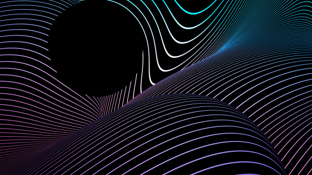 Colorful abstract lines curves raytraced #3 free wallpaper for desktop - medium preview image