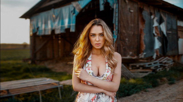 Blonde dress barn crossed arms free wallpaper for desktop - medium preview image