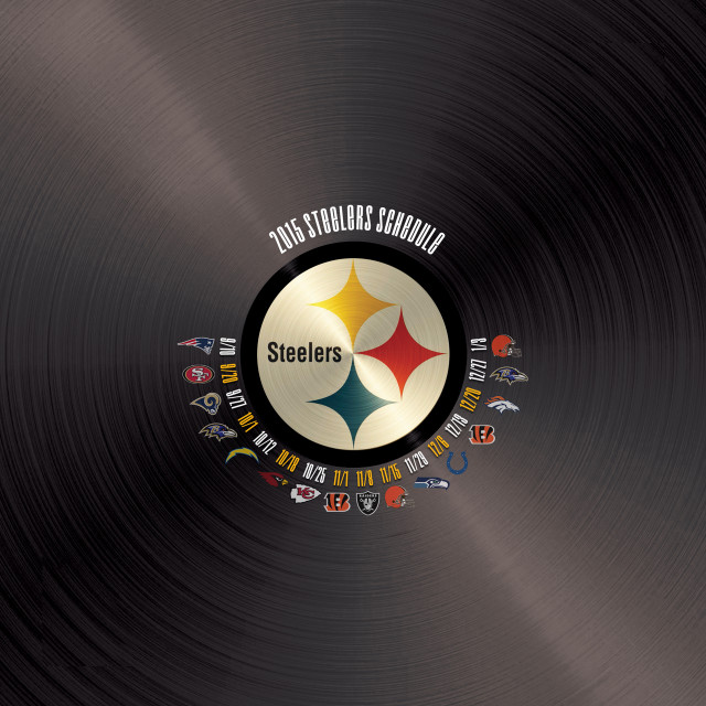 Pittsburgh football logo black silver free wallpaper for tablet - medium preview image