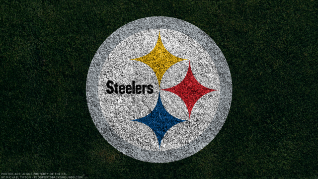 Pittsburgh football logo grass yellow free wallpaper for desktop - medium preview image