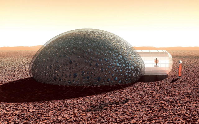 Desert man large object gradient free wallpaper for desktop - medium preview image