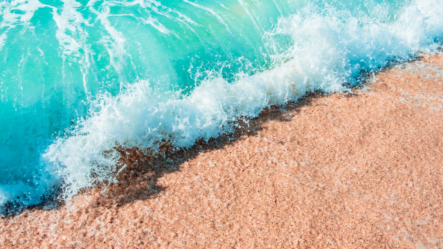 Wave shore ocean summer rayonism free wallpaper for desktop - medium preview image