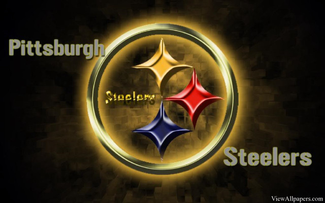 Pittsburgh football team logo yellow free wallpaper for desktop - medium preview image