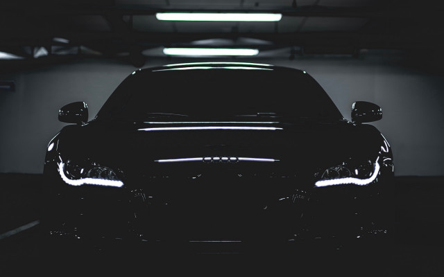 Car parkinggarage lights blackcar whitelight free wallpaper for desktop - medium preview image