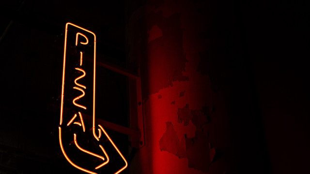 Neon playa building red light free wallpaper for desktop - medium preview image