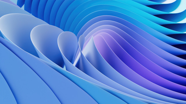 Blue purple wave pattern 3d free wallpaper for desktop - medium preview image