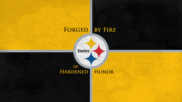 Pittsburgh football logo black yellow free wallpaper for desktop - medium preview image