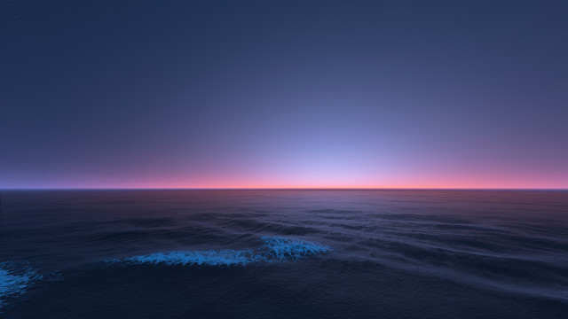 Sunset ocean wave blue sky free wallpaper for desktop - medium preview image