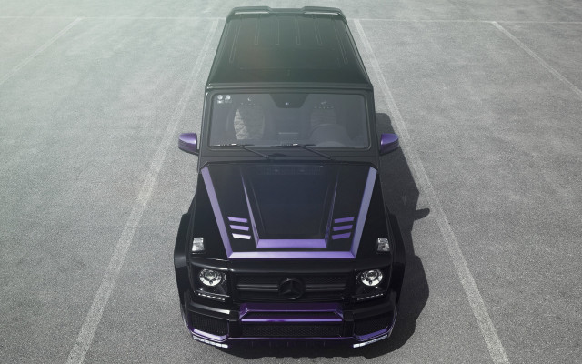 Black purple truck parking lot free wallpaper for desktop - medium preview image