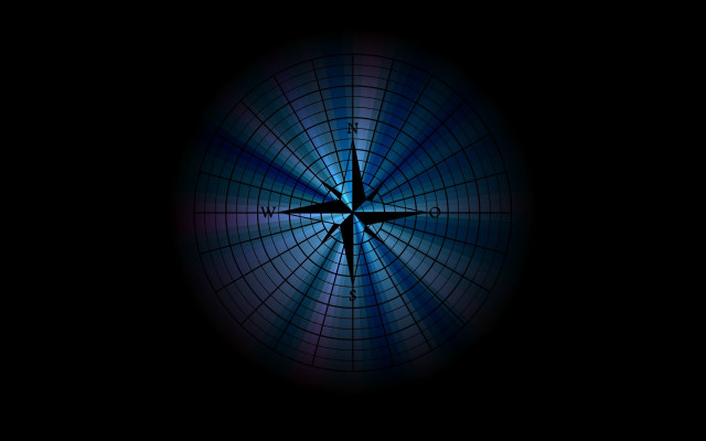 Blue black circular wireframe birdcage free wallpaper for desktop - medium preview image