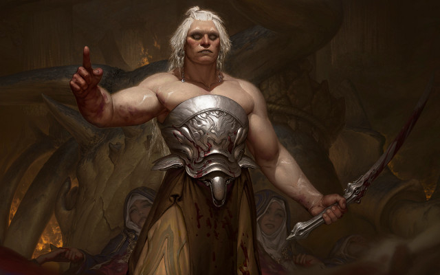 Armor sword cave demon knife free wallpaper for desktop - medium preview image