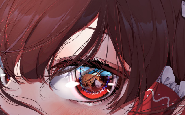 Eye red background flag photorealism free wallpaper for desktop - medium preview image