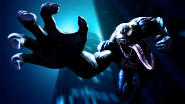 Black suit person glowing monster free wallpaper for desktop - medium preview image
