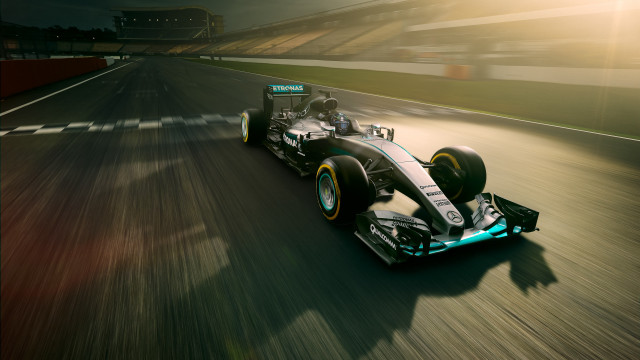 Racing car night motion blur free wallpaper for desktop - medium preview image
