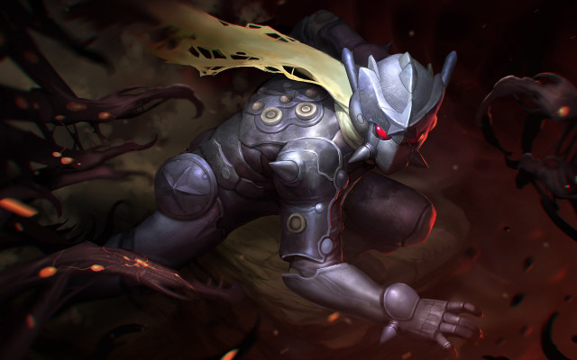 Demon armor solo glowing sword free wallpaper for desktop - medium preview image