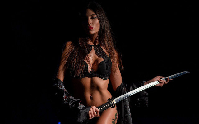 Aramenta dianthe vail cyberpunk sword free wallpaper for desktop - medium preview image