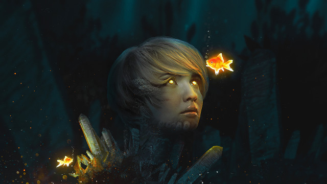 Butterfly man fireworks astronaut moon free wallpaper for desktop - medium preview image