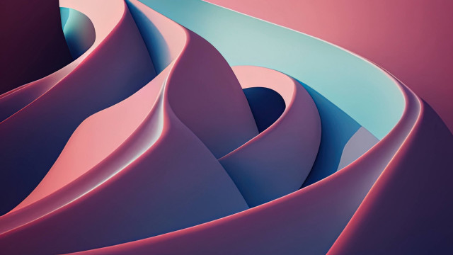 Pink blue abstract curves generative free wallpaper for desktop - medium preview image