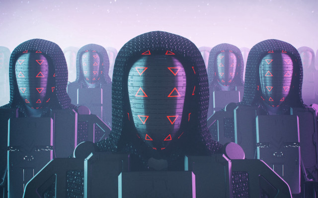 Futuristic afrofuturism cityscape night starry free wallpaper for desktop - medium preview image