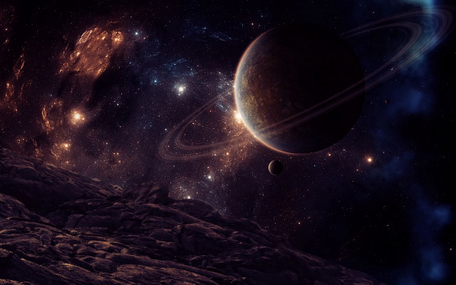 Planet star rocky surface space free wallpaper for desktop - medium preview image