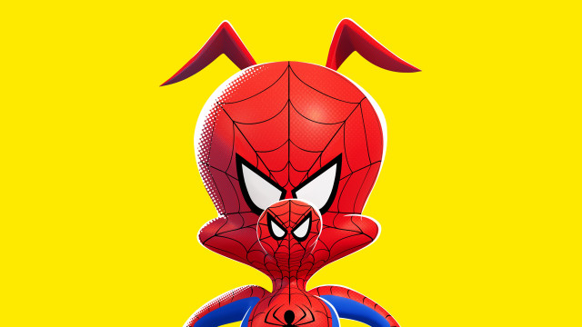 Spiderman yellow horns blue tail free wallpaper for desktop - medium preview image