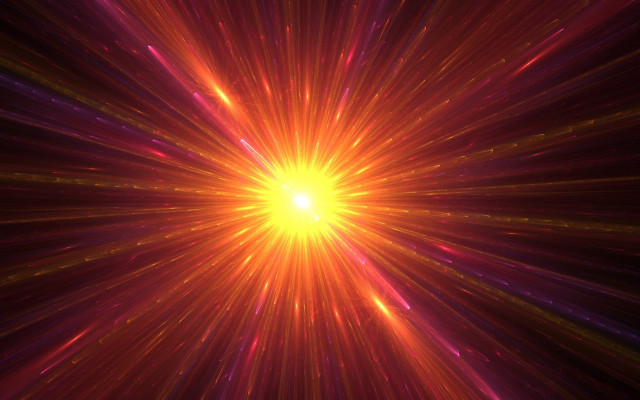 Bright starburst yellow center night free wallpaper for desktop - medium preview image