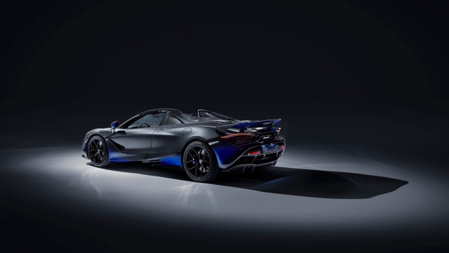 Blue sports car dark spotlight #2 free wallpaper for desktop - medium preview image