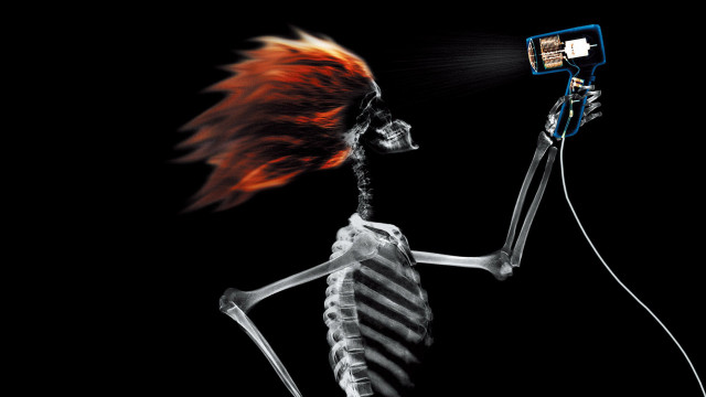 Skeleton camera head dark flashlight free wallpaper for desktop - medium preview image