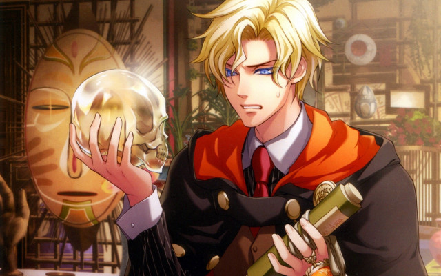 Man suit glass ball cat free wallpaper for desktop - medium preview image