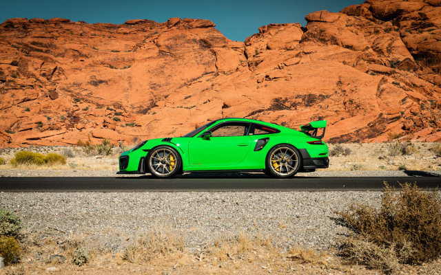 Green sports car mountain red free wallpaper for desktop - medium preview image