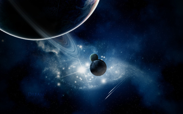 Space planets stars distant star free wallpaper for desktop - medium preview image