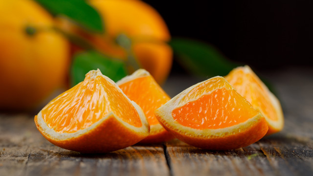 Oranges wooden table blurry food free wallpaper for desktop - medium preview image