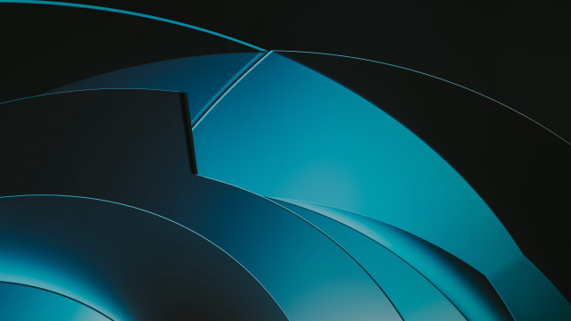 Blue abstract curved design black free wallpaper for desktop - medium preview image