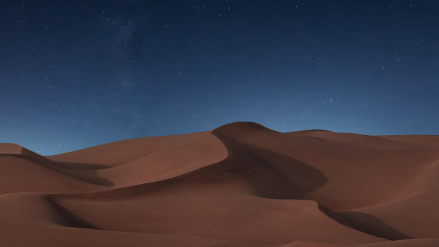 Desert starry sky moon constellation free wallpaper for desktop - medium preview image