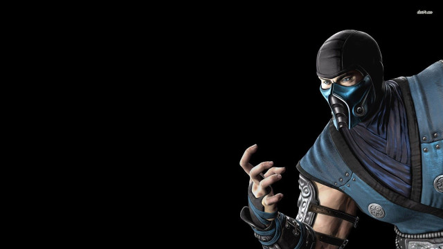 Man blue mask black outfit free wallpaper for desktop - medium preview image
