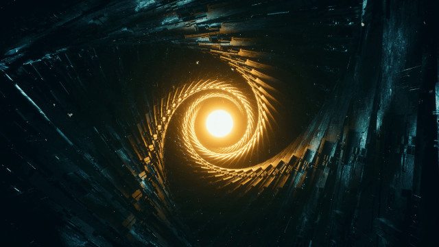 Light spiral abstract city galaxy free wallpaper for desktop - medium preview image