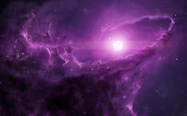 Purple space spiral stars moon free wallpaper for desktop - medium preview image